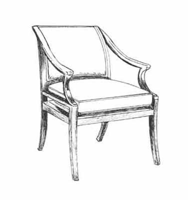HF-441 - Klismos Arm Chair