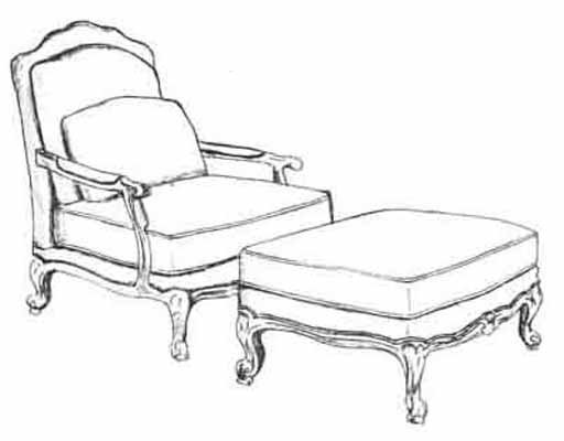 HF-125 - Louis XV Lounge Chair