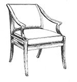 HF-441 - Klismos Arm Chair